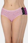 Amante Low Rise Three-Fourth Coverage Hipster Panty (Pack of 3)- Multicolor — thumbnail 1